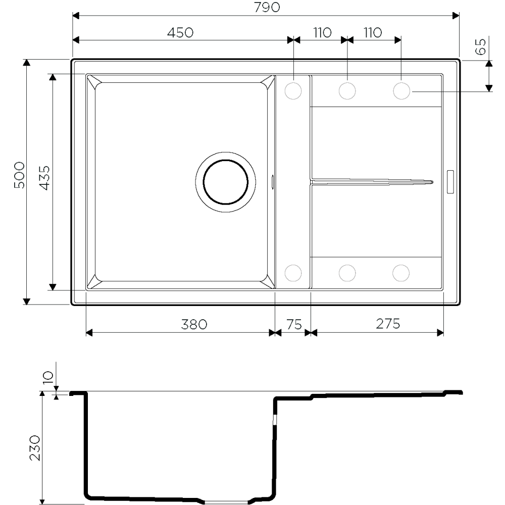 Кухонная мойка Omoikiri Sumi 79-BE