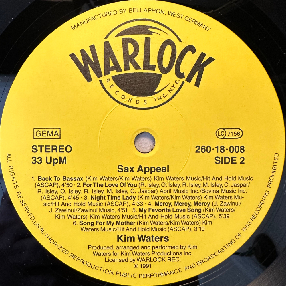 Kim Waters - Sax Appeal (Германия 1991г.)