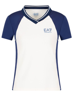 Женская теннисная футболка EA7 Woman Jersey - разноцветный