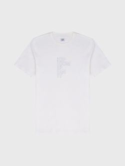Футболка C.P. Company 30/1 Jersey Vertical Logo White
