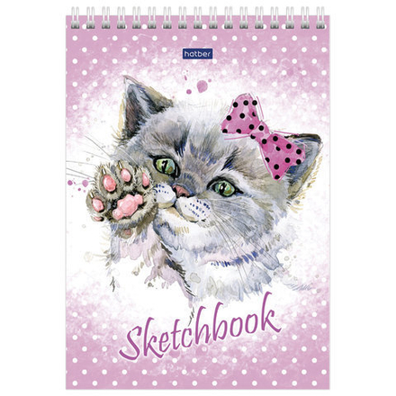 Скетчбук, белая бумага 100 г/м2, 145х205 мм, 80 л., гребень, "Цап-Царап", 80Б5Aгр_17123