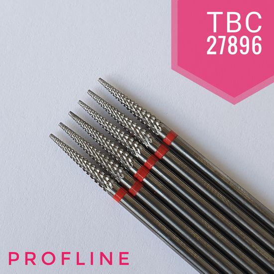 Твердосплавная насадка Конус, красная насечка