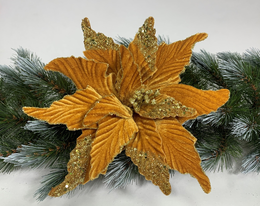 Пуасентия на клипсе 24х28см House of Seasons золото