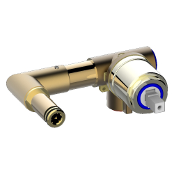 Bossini Apice смеситель для раковины, настенный, с изливом 180 мм с аэратором, без донного клапана, внешняя часть, без арт.Z00548, цвет черный матовый