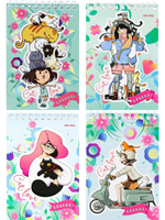 Блокнот А6 40л. клетка на гребне "Аниме-девчонки" (Проф-Пресс)