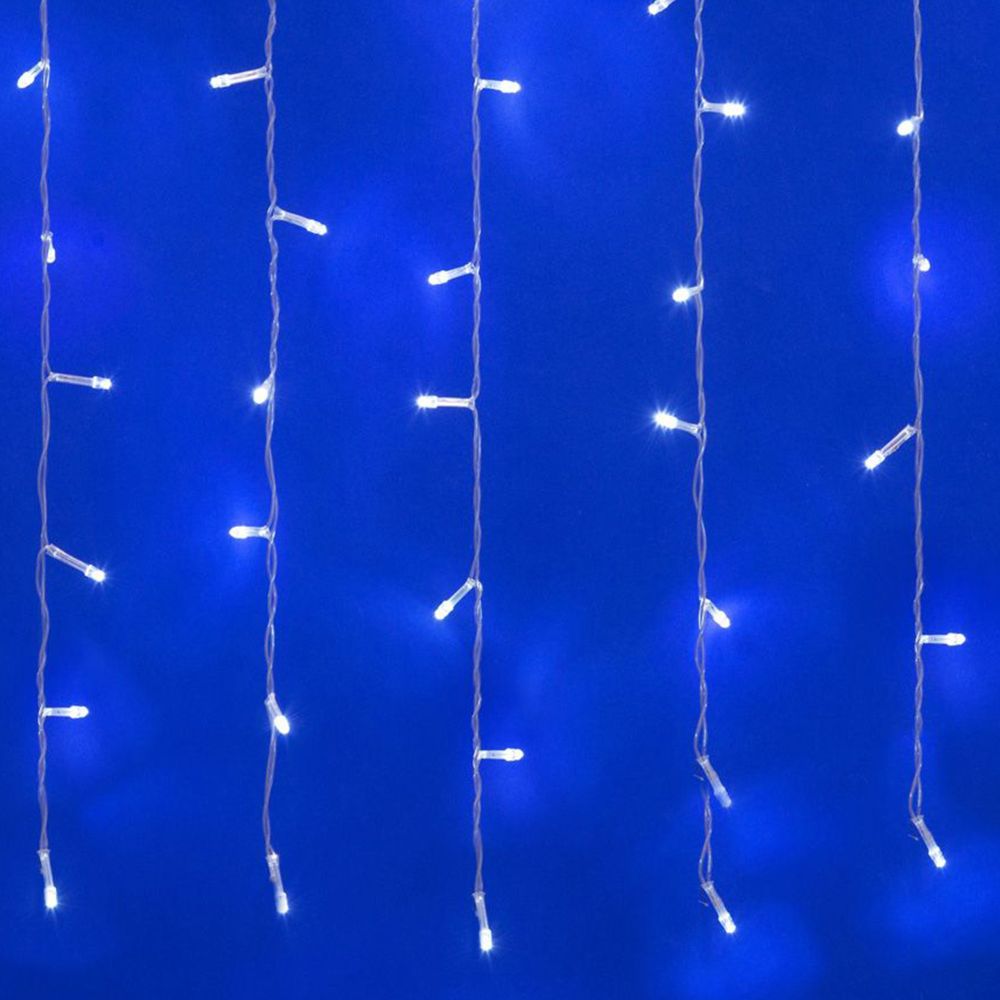 ULD-C1515-160/DTA WHITE IP20 Занавес светодиодный,1,5х1,5 м, 160 led, белый, с контроллером, провод прозрачный, IP20