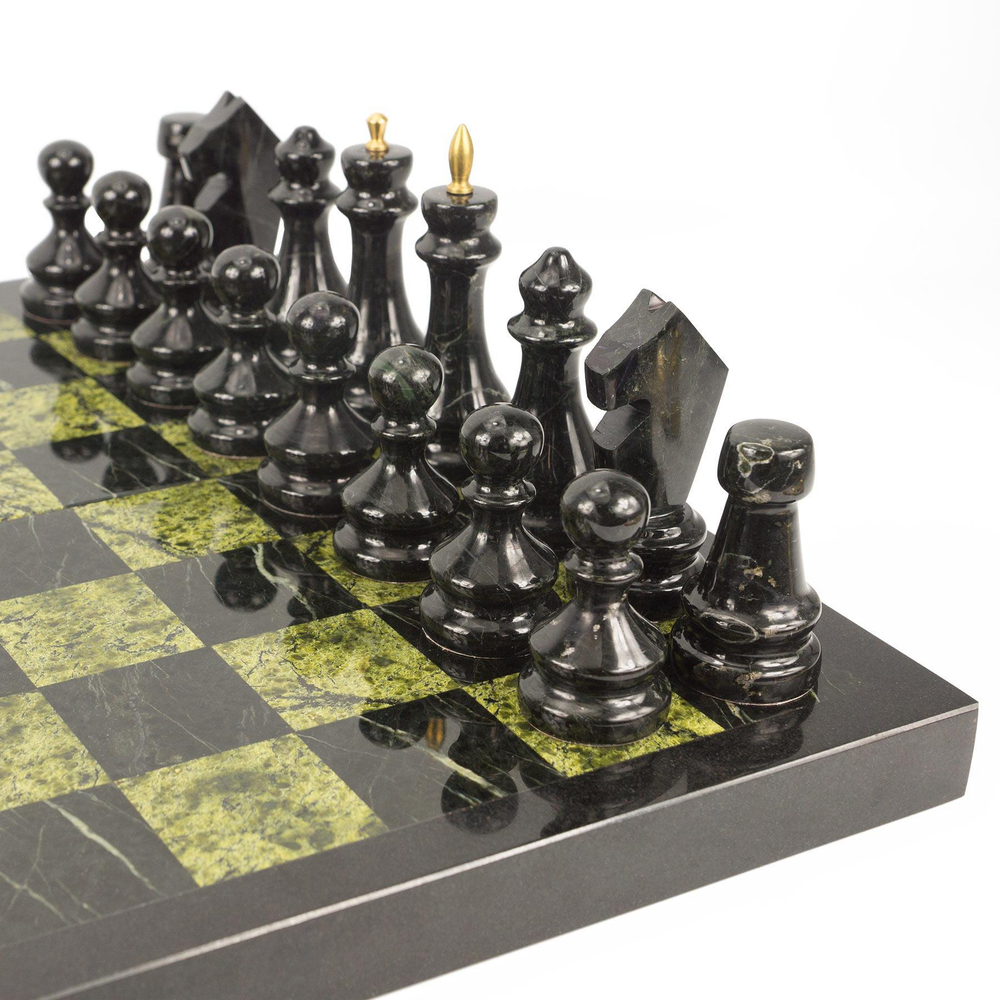 Шахматы, шашки, нарды 3 в 1 змеевик мрамор 440х440 мм Артикул:  R8789