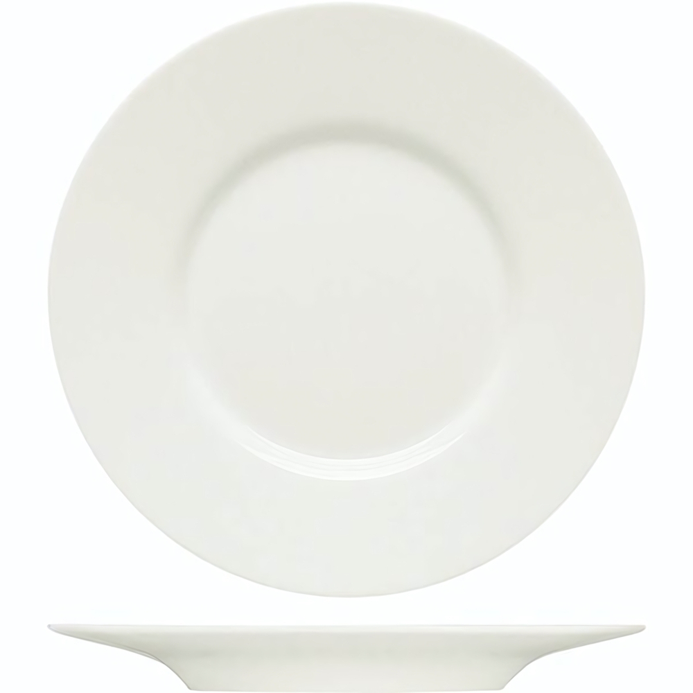 Тарелка «Пьюрити» мелкая;эко-кост. фарф.;D=17,H=2см;белый (Цвет: белый)