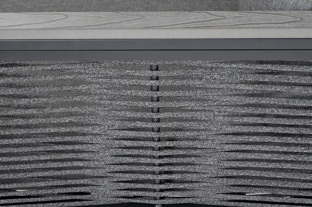 "Париж" угловой модульный диван, каркас из алюминия, цвет серый