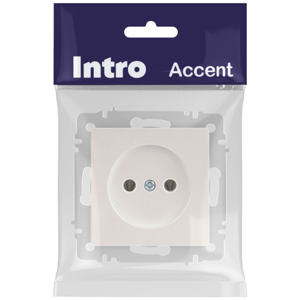 Розетка Intro Accent 6-201-06 2P 16А-250В IP20 СУ AL/CU перламутр | Intro