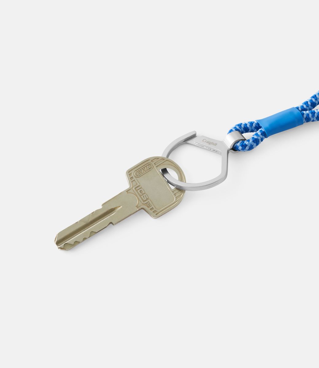Rope Split Ring Blue — ключница-карабин