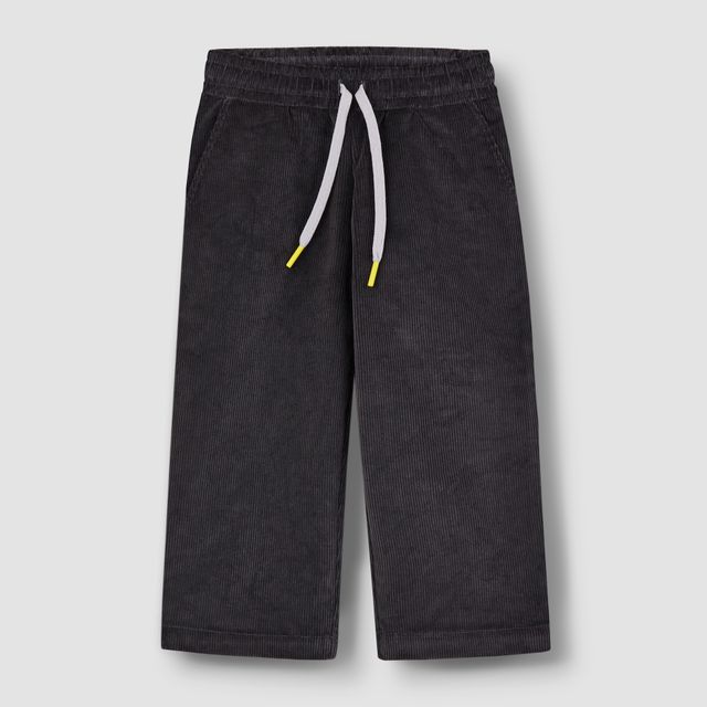 Брюки широкие из вельвета ГРАФИТ