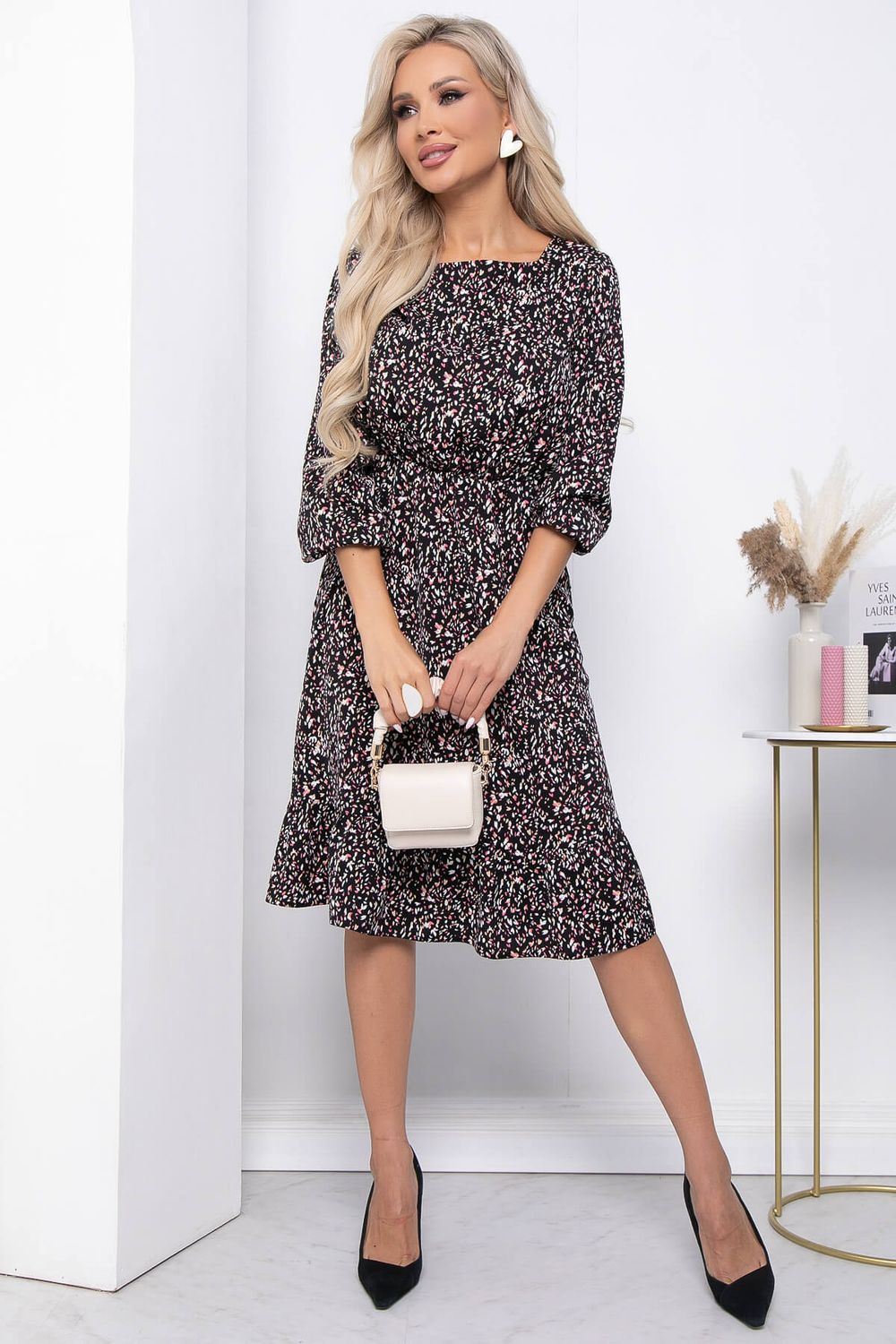 Платье "Лисбет" П8555 (черное) LT Collection (Акция)