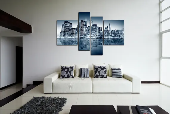 Модульная картина "Ночной Нью-Йорк"