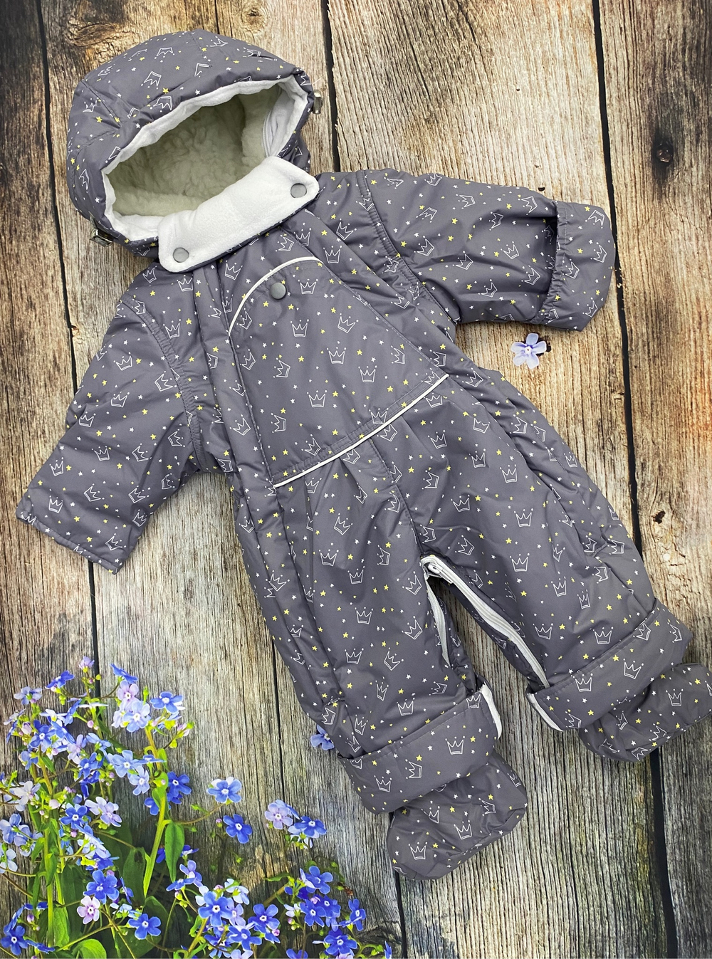 Комбинезон-трасформер детский 2в1 "Принц" , модель: 72-18 (Цвет: Т. брусника, Размер: 80)