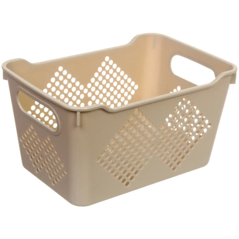 Корзина для хранения универсальная «БИРСТАД», цвет бежевый, 22*15*12см