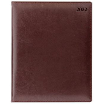 Еженедельник Letts Global Deluxe A4 кожа белые страницы золотой срез бургунди (412 127143)