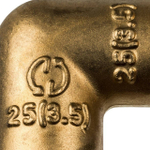 STOUT Угольник 90° 25 мм аксиальный для труб из сшитого полиэтилена