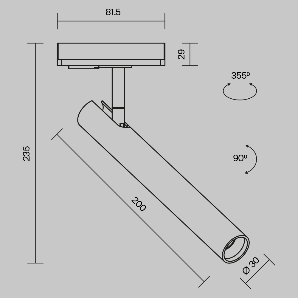 Трековый однофазный светильник Maytoni Focus T TR141-1-6W3K-M-W