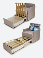 Кресло-кровать "Миник" с подлокотниками, купон Пейзаж