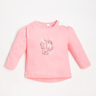 Лонгслив для девочек А.M0946K-0/1, розовый, р.74-80 9449731 (Takro)