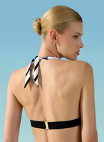 Раздельный купальник с полоску Capo Bianco (Размер: C/XL) (Цвет: черный с белым)