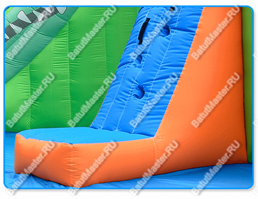 Батут для дачи "В гостях у крокодильчика" 6,9*4*2,8 м