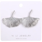 Серьги «ЭЛЛОДИ», листики, цвет золото и серебро, 2,8*2,5см