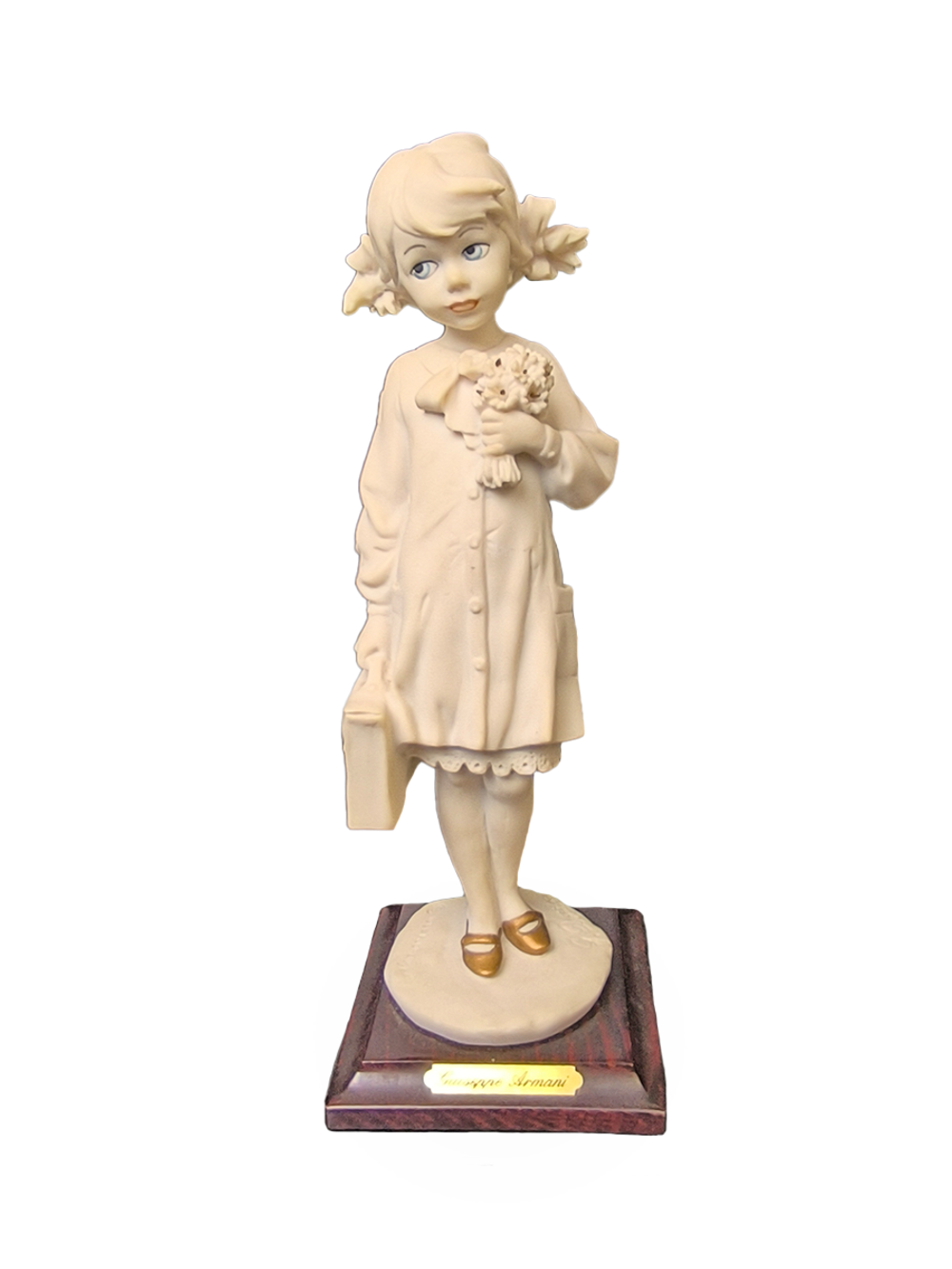 Статуэтка "Девочка с портфелем и цветами" Capodimonte