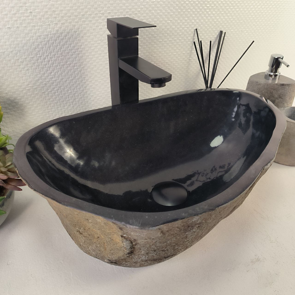 Раковина из речного камня RS-65491 49*31*15 0856