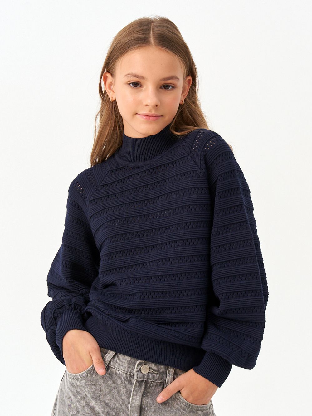 Джемпер для девочки AT1215 синий