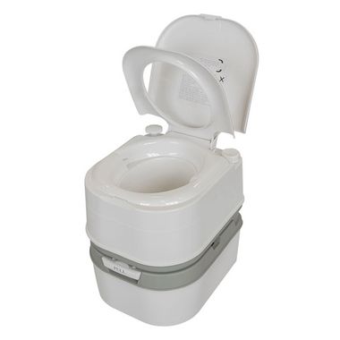 Биотуалет портативный пластмассовый(24л,высота посадочного места440мм,датчик заполнения,клапан сброса давления,смыв-помпа,карман с крышкой для бумаги) ISMA ISMA-PT24-2S