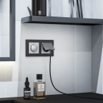 Рамка на 2 поста Hammer (черный) W0022408