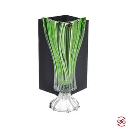 Ваза для цветов Aurum Crystal Plantica 40см green