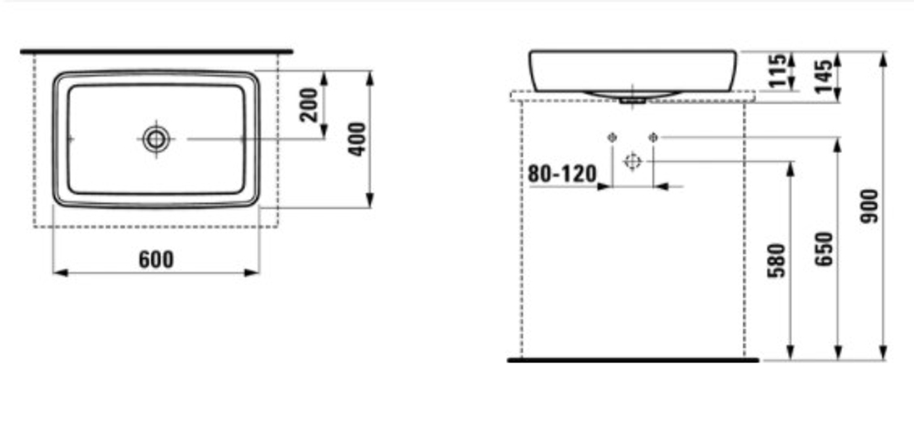 8169520001121 Раковина PRO-60 чаша бел.