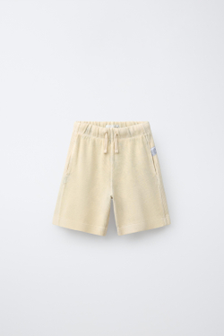 ZARA КОМФОРТНЫЕ ШОРТЫ, ЭКРЮ