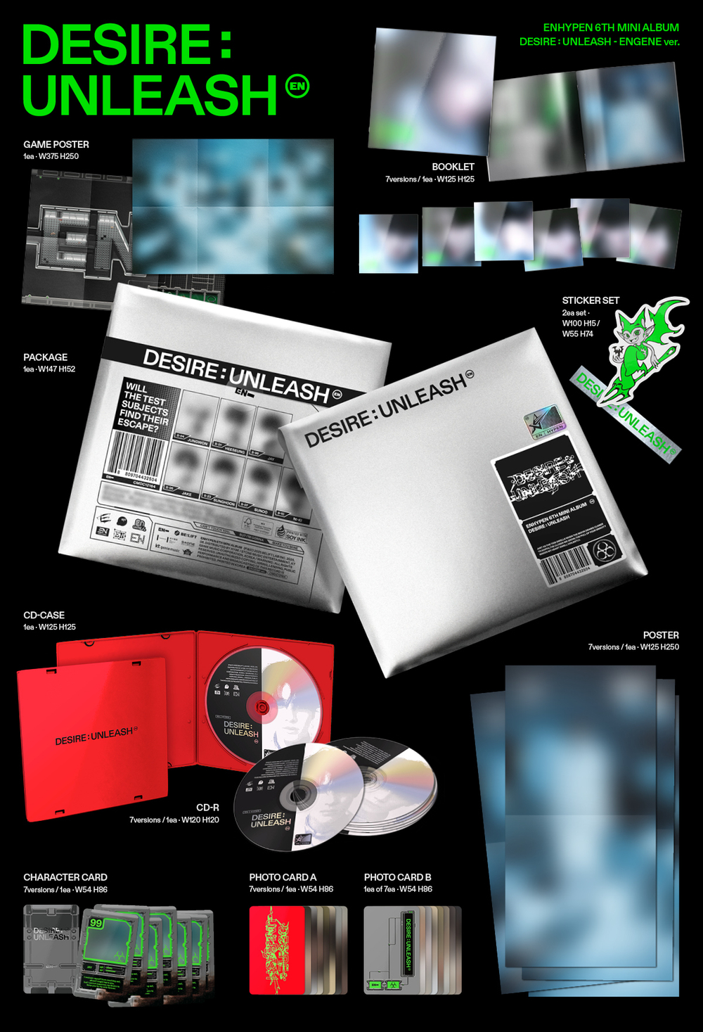 Альбом ENHYPEN - DESIRE : UNLEASH (ENGENE Ver.)