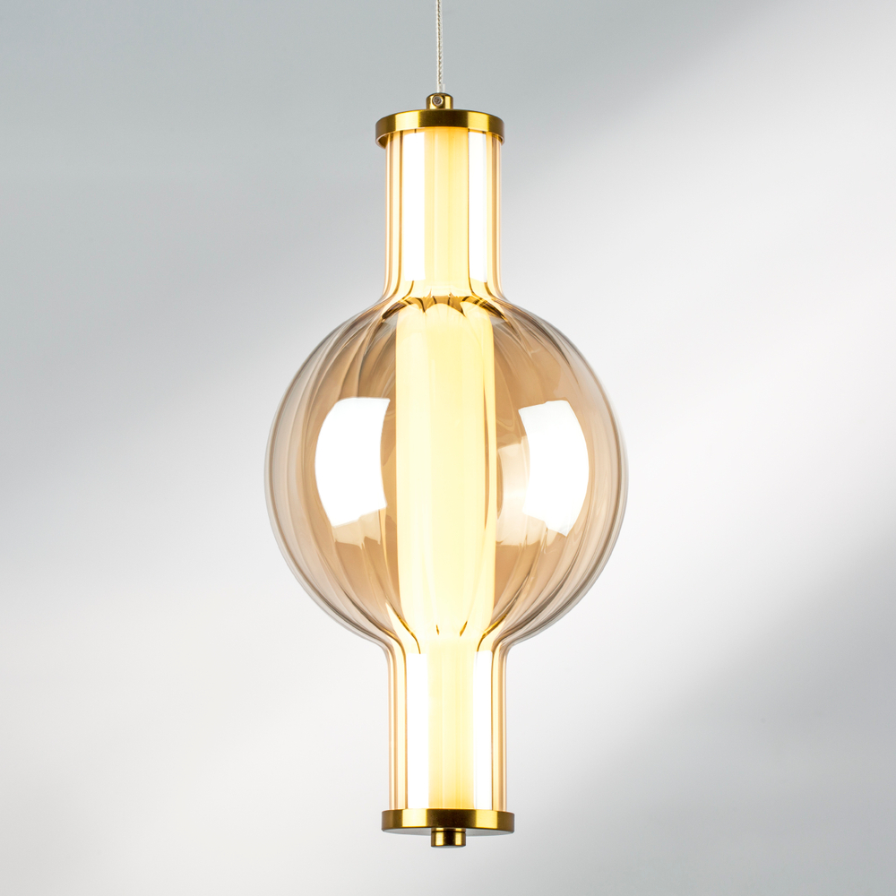 800033 Люстра BOTTO LED 6W 730LM ЛАТУНЬ/КОНЬЯЧНЫЙ/БЕЛЫЙ 3000K