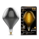 Лампа Gauss LED Filament SD160 8W Е27 300lm 2400К gray flexible 163802008