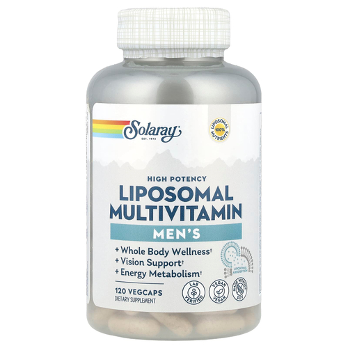 Solaray, липосомальные мультивитамины для мужчин, высокая эффективность, 120 растительных капсул