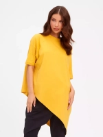 Туника оверсайз ассиметричная желтый