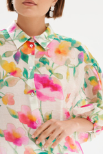 23563 Блузка женская (цветочный принт)