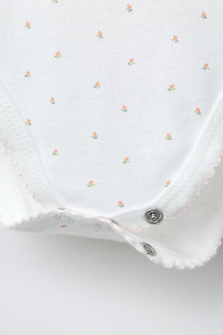 ZARA НАБОР ИЗ ПЯТИ БОДИ С КОРОТКИМИ РУКАВАМИ И ЦВЕТОЧНЫМ ПРИНТОМ, РОЗОВЫЙ