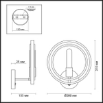 4401/1W LN Бра E27 1*60Вт IP20 LOFTI