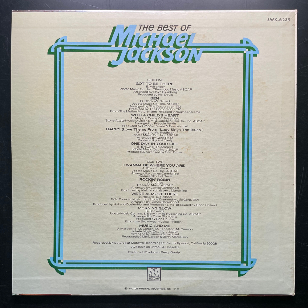 Michhael Jackson - The best of Michael Jackson (Япония 1975г.)