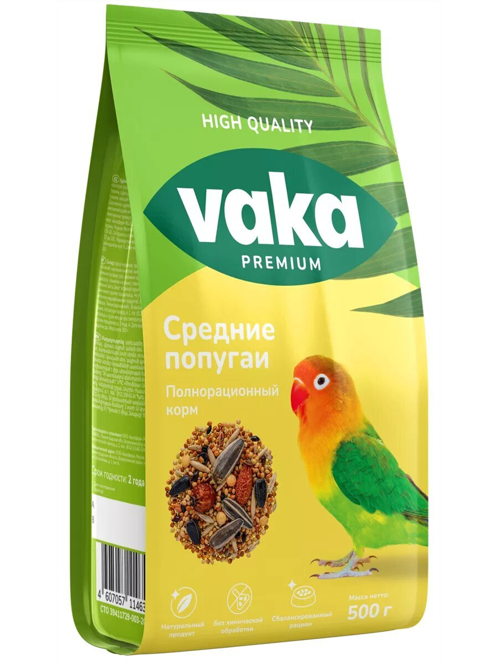 Корм для средних попугаев Baka High Quality, 500г