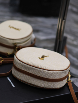 Saint Laurent Camera Bag in Raffia
