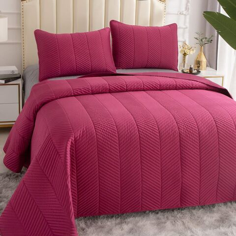 Покрывало 230x250 и 2 наволочки 50х70 Sofi De MarkO Адонис бордовое