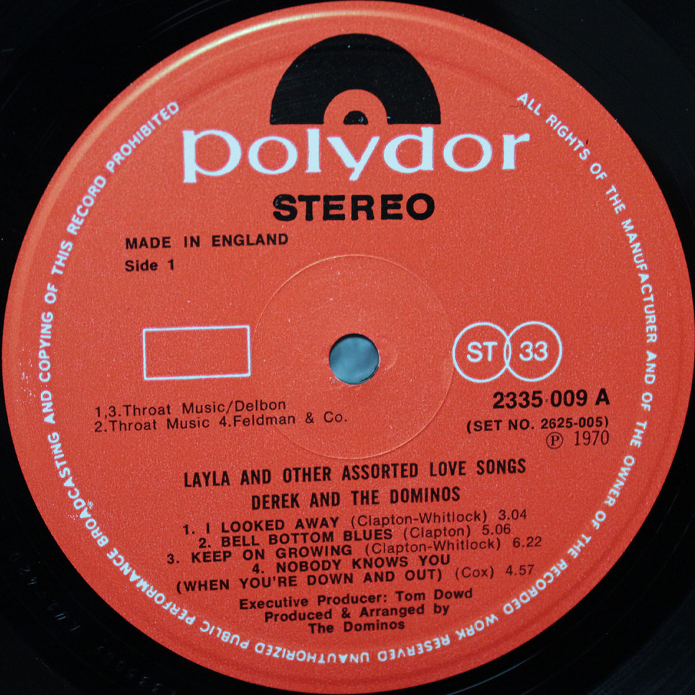 Derek & The Dominos / Layla And Other Assorted Love Songs (2LP)