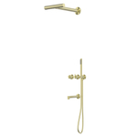 Душевая система ABBER Perfekte 316 AF8A50BG скрытого монтажа с изливом, золото брашированное